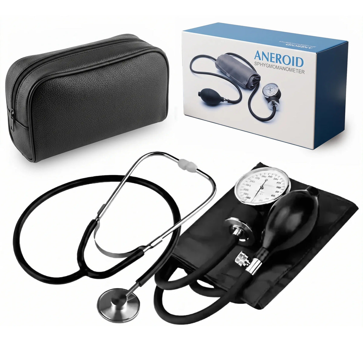 Baumanómetro Aneroide con Estetoscopio · Kit de Presión Arterial