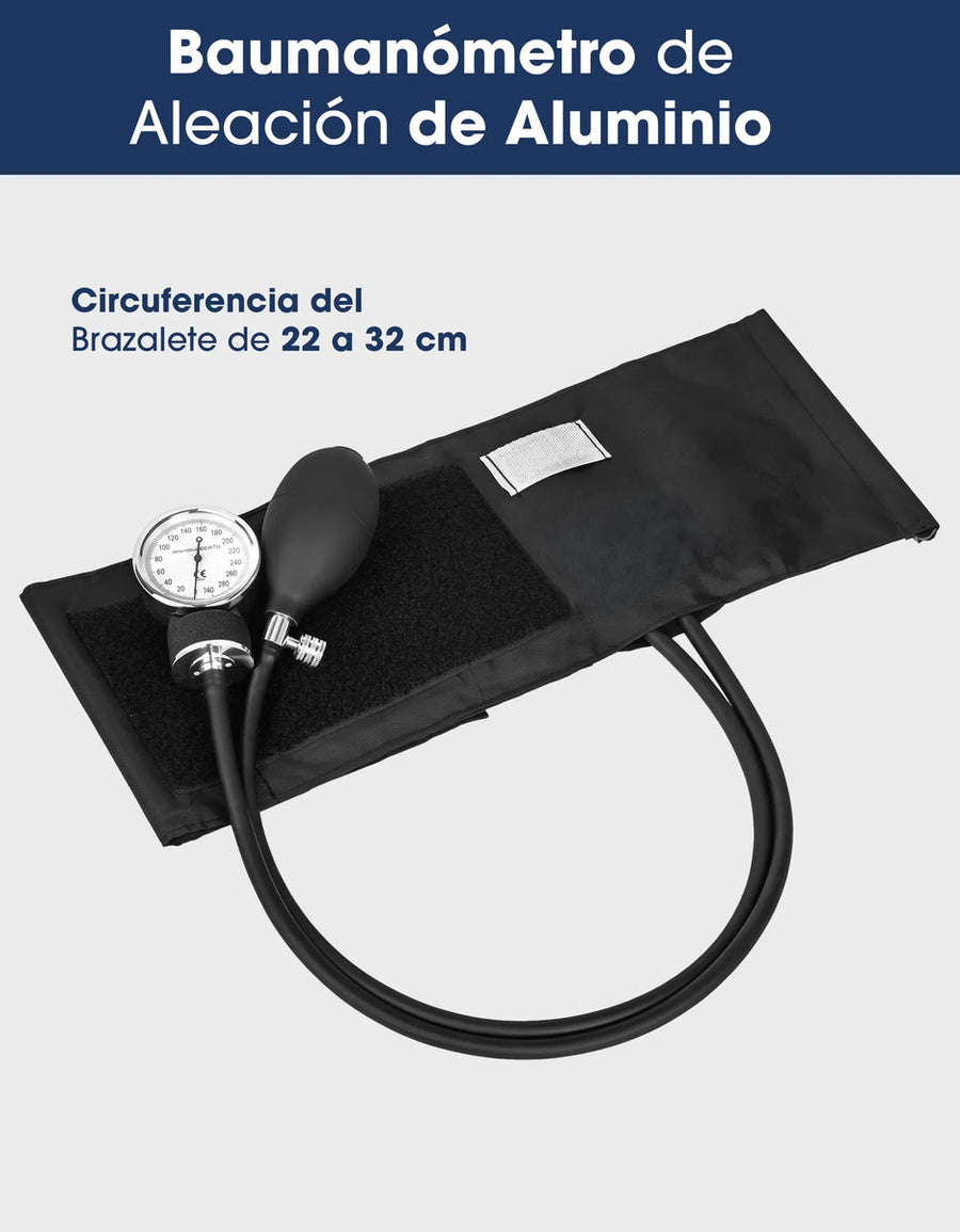 Baumanómetro Aneroide con Estetoscopio · Kit de Presión Arterial