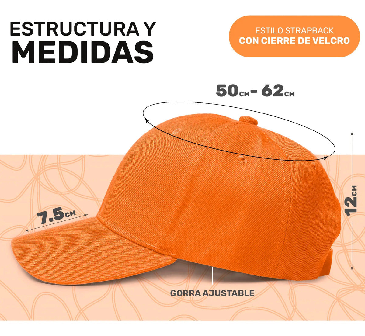 Gorra Lisa Básica de Algodón Unisex
