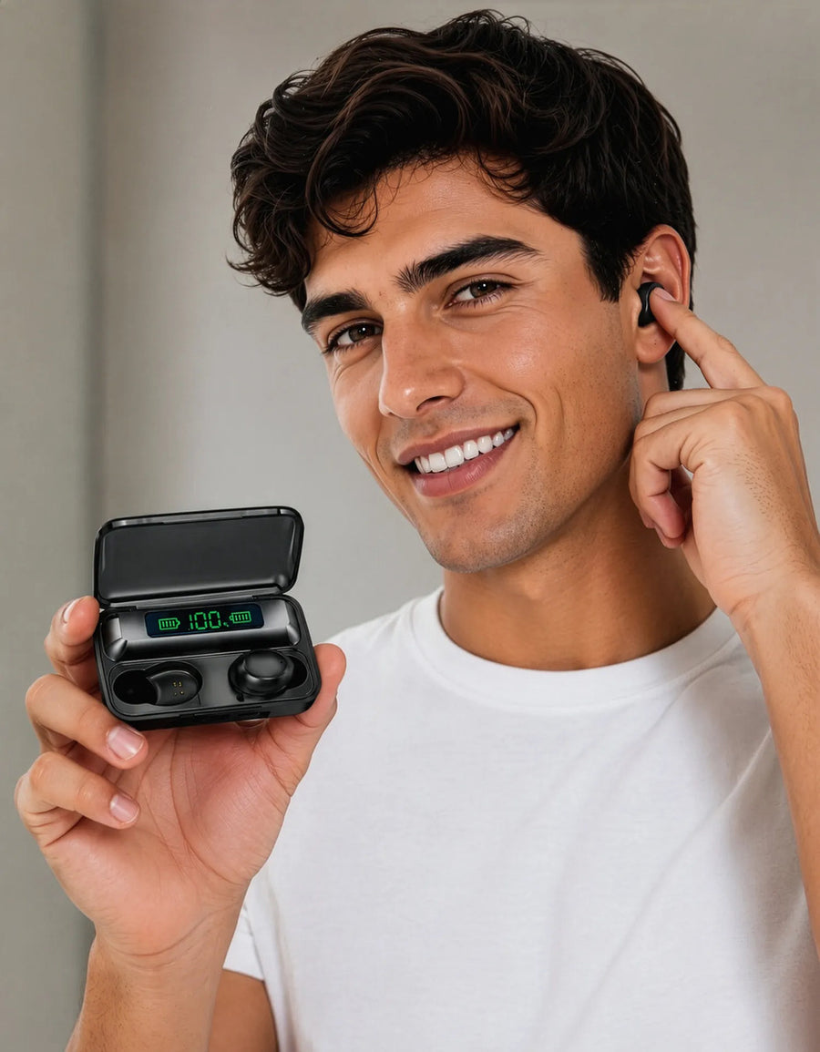 Audífonos Bluetooth In-Ear F9-5 con Estuche de Carga