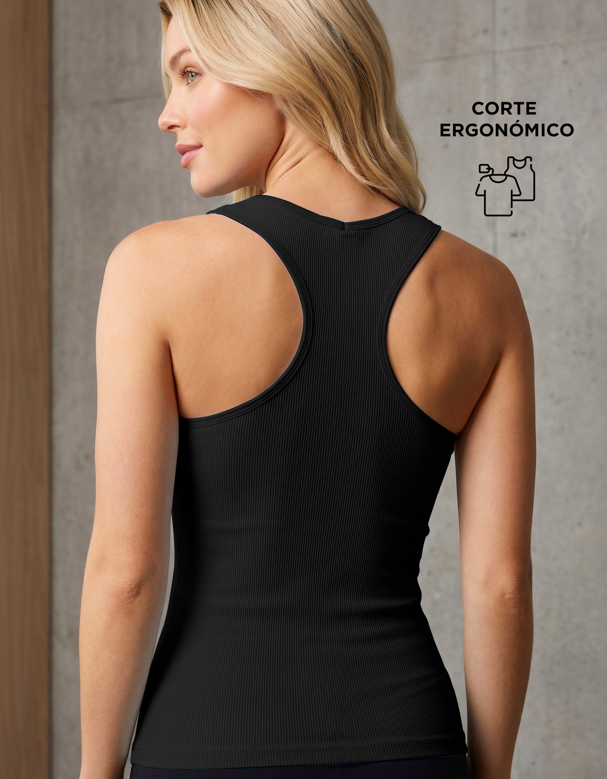 Playera Deportiva Sin Mangas Mujer Tank Top Acanalada · Unitalla color Negro