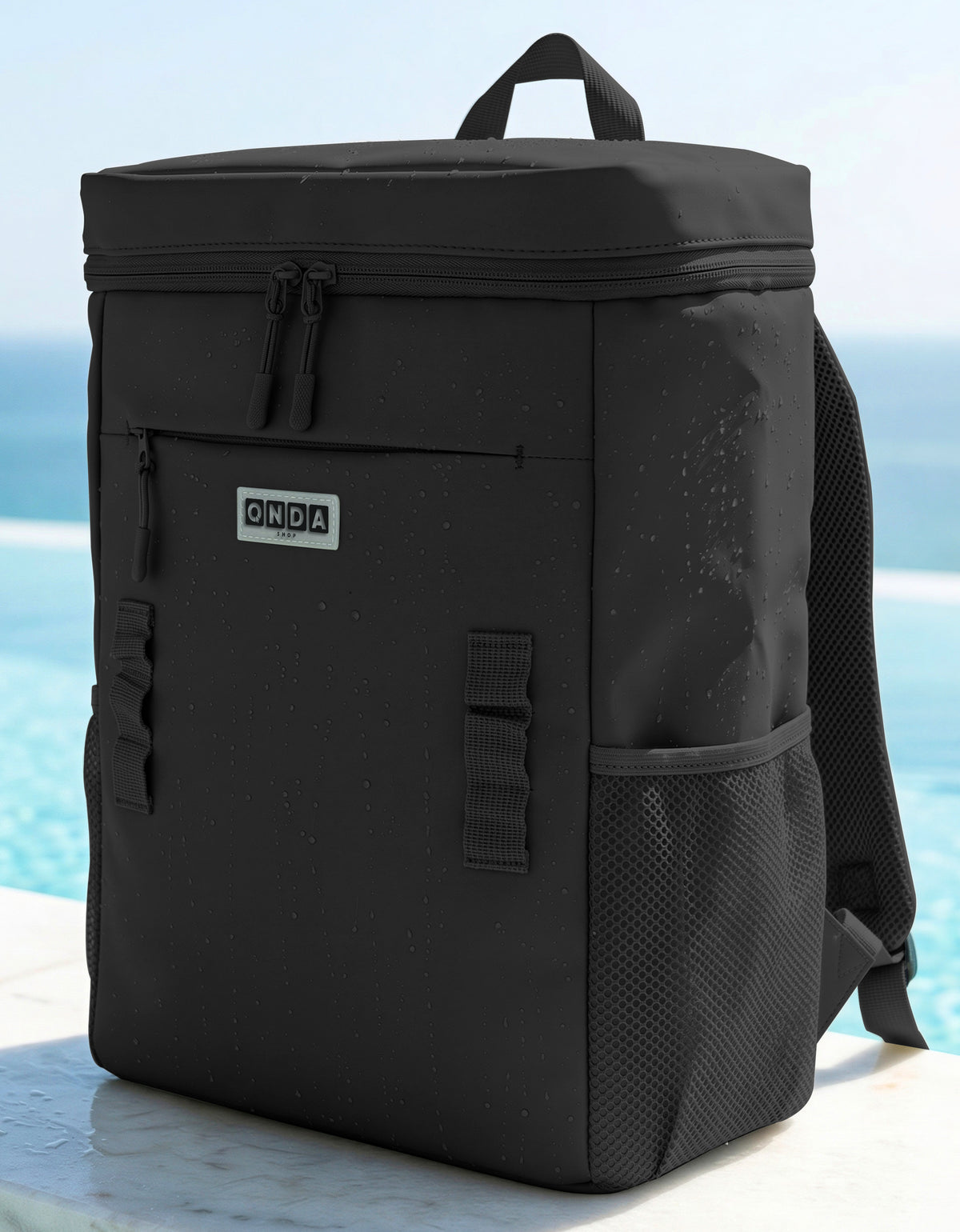 Mochila Térmica Cooler para Comida y Bebidas 27 × 18 × 34.5 cm color Negro