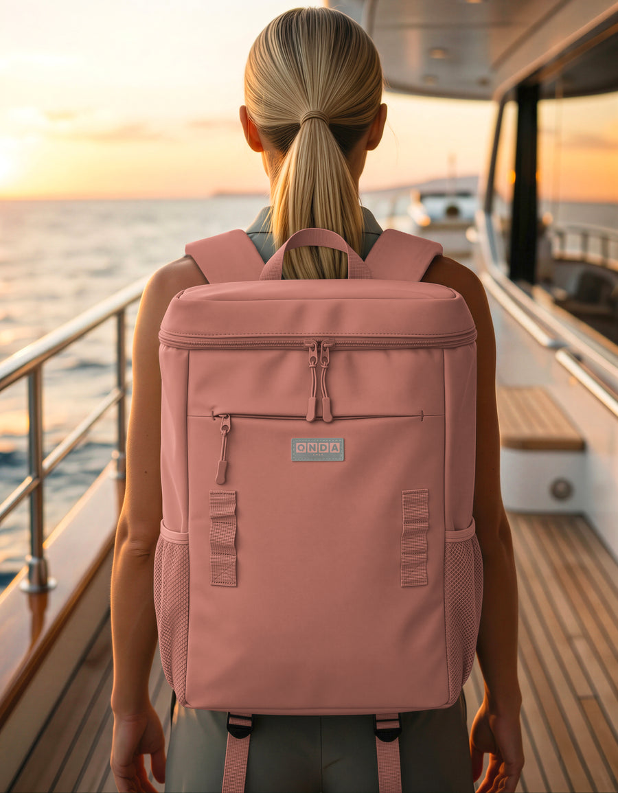Mochila Térmica Cooler para Comida y Bebidas 27 × 18 × 34.5 cm color Rosa