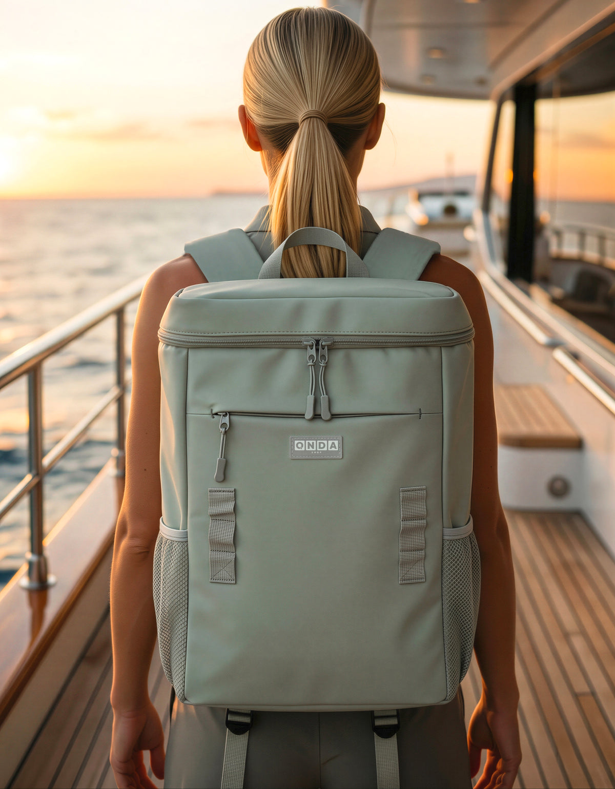 Mochila Térmica Cooler para Comida y Bebidas 27 × 18 × 34.5 cm color Verde