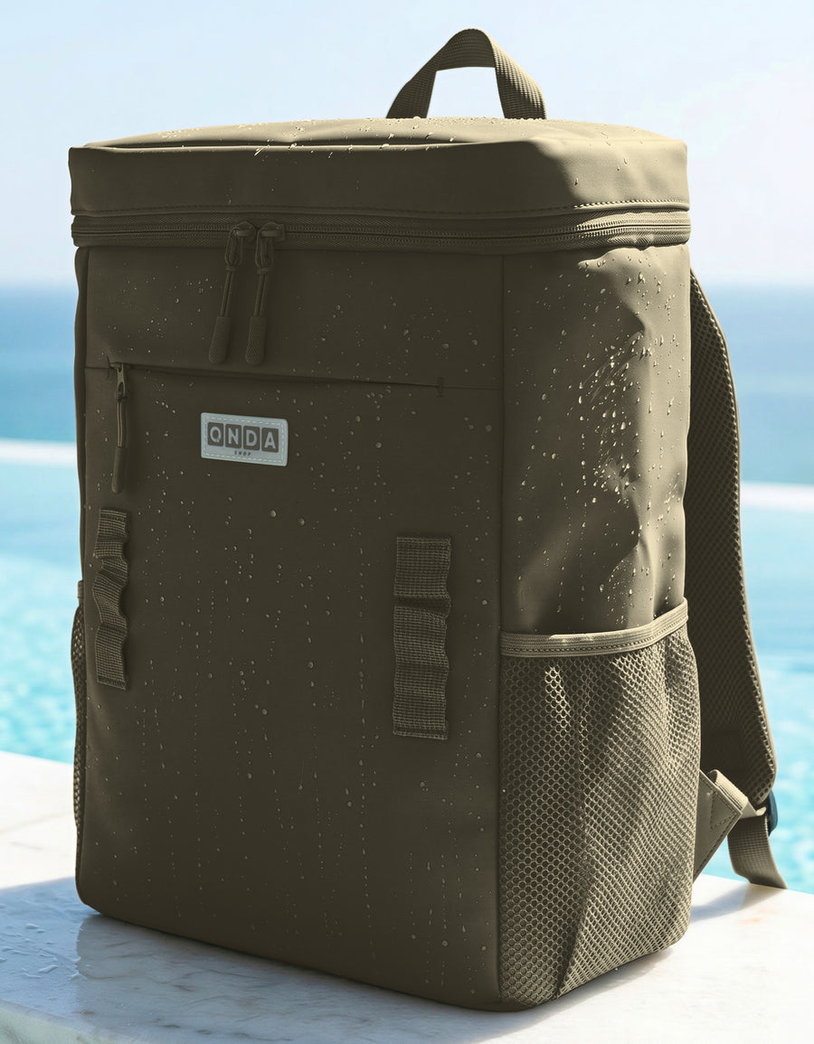 Mochila Térmica Cooler para Comida y Bebidas 27 × 18 × 34.5 cm color Verde Militar