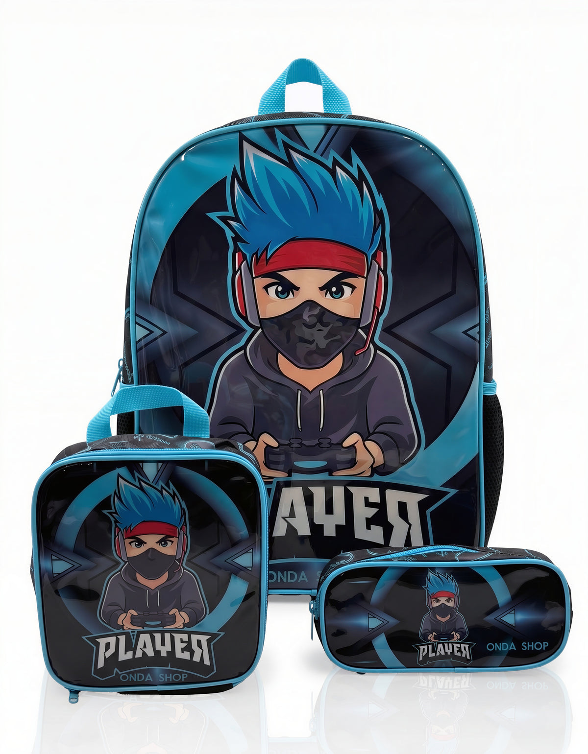 Mochila Escolar y Casual 40 × 30 × 15 cm · Diseño Player (gamer)