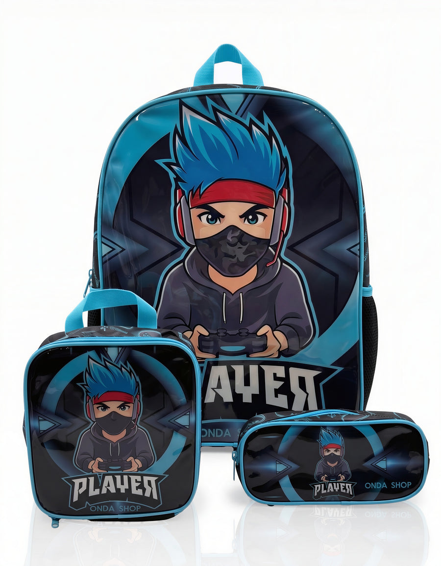 Mochila Escolar y Casual 40 × 30 × 15 cm · Diseño Player (gamer)