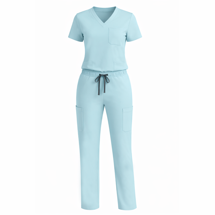 Uniforme Médico 2 Piezas Filipina y Pantalón · Unisex color Azul Claro