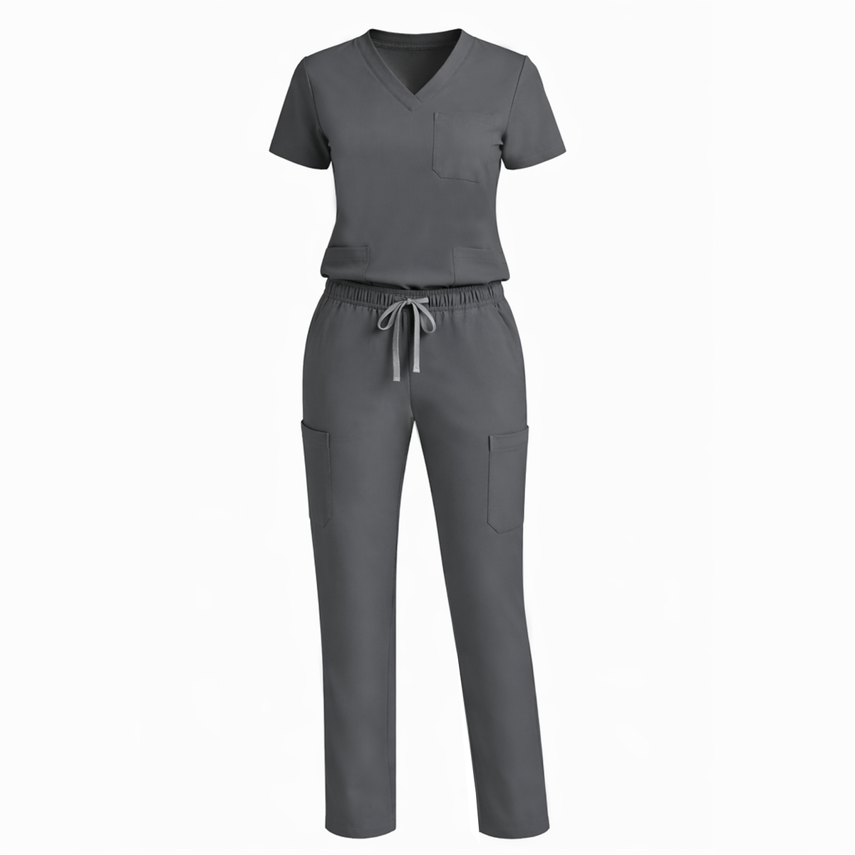 Uniforme Médico 2 Piezas Filipina y Pantalón · Unisex color Gris Oxford