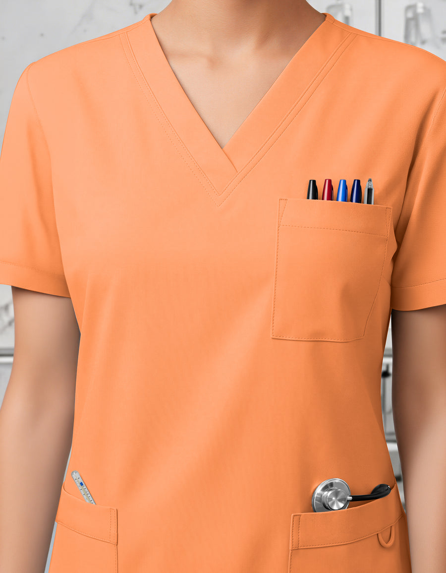Uniforme Médico 2 Piezas Filipina y Pantalón · Unisex color Naranja
