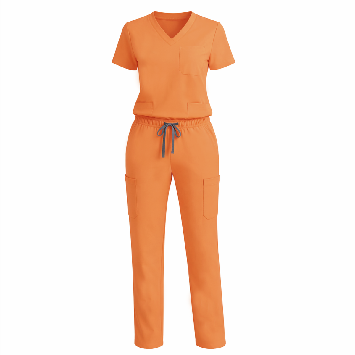 Uniforme Médico 2 Piezas Filipina y Pantalón · Unisex color Naranja