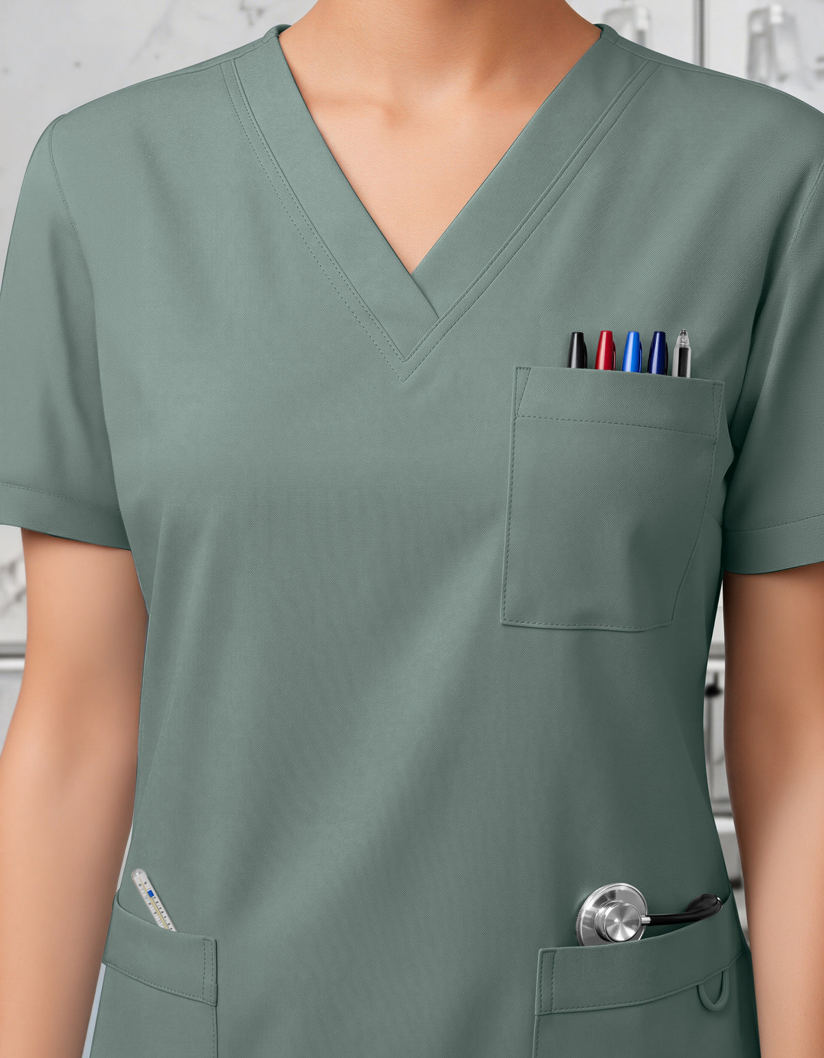 Uniforme Médico 2 Piezas Filipina y Pantalón · Unisex color Turquesa