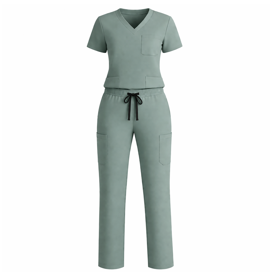 Uniforme Médico 2 Piezas Filipina y Pantalón · Unisex color Turquesa