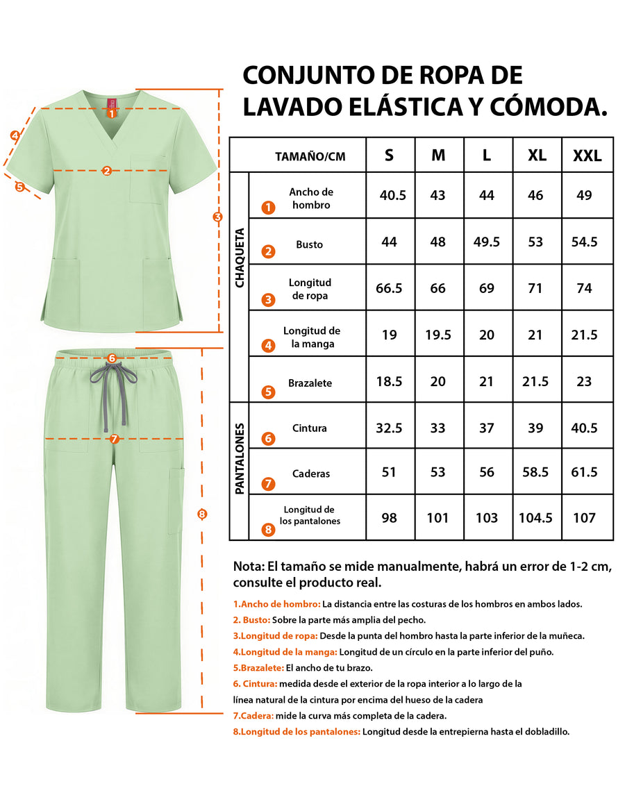Uniforme Médico 2 Piezas Filipina y Pantalón · Unisex color Verde Claro
