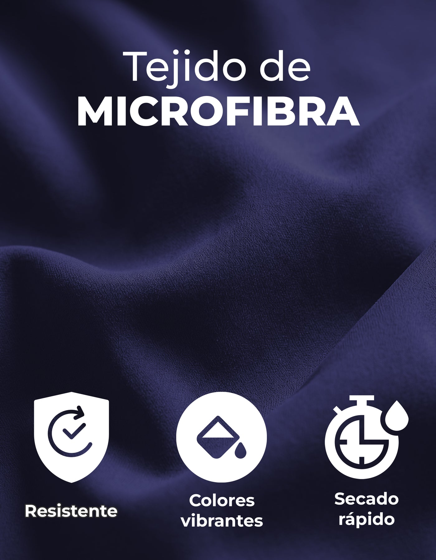 Juego de Sábanas Matrimonial Microfibra · Sábana de Cajón Ajustable color Azul Marino