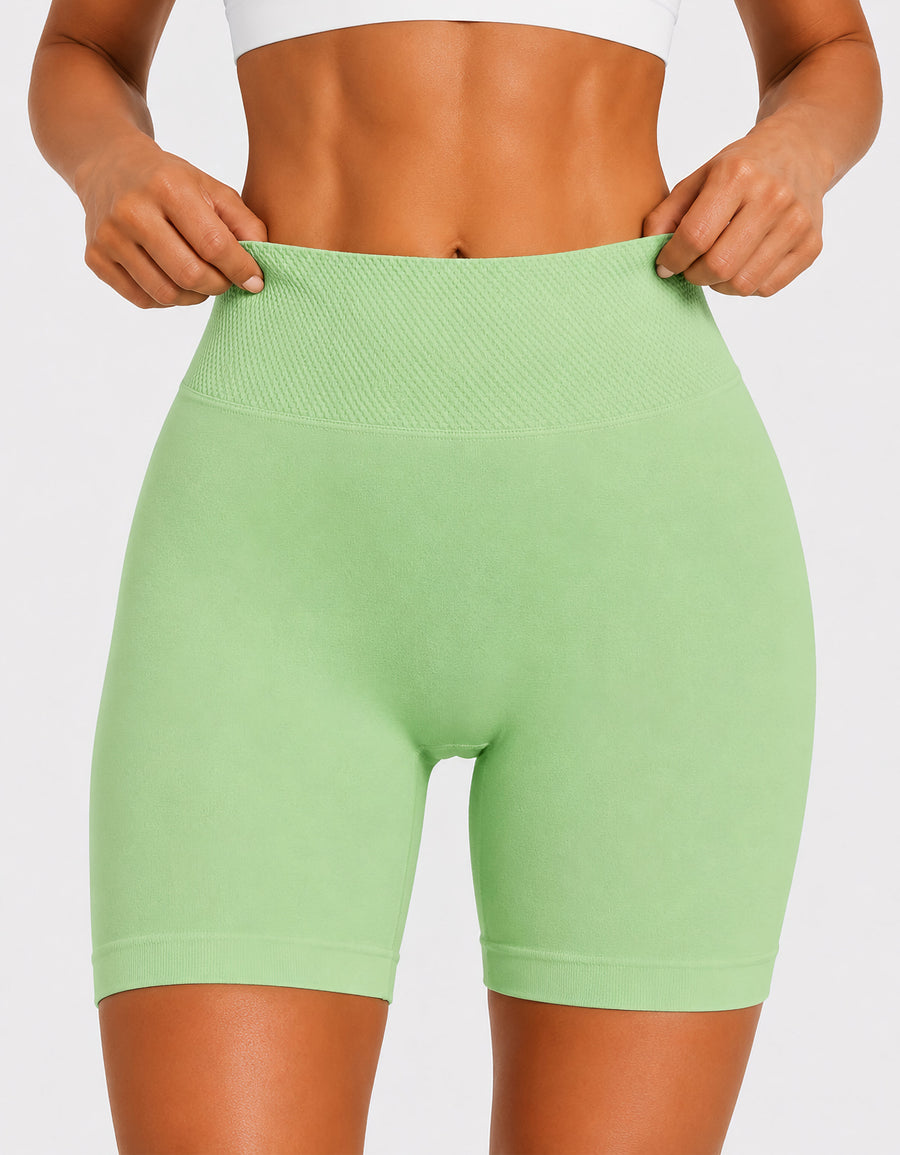 Short Largo Deportivo Mujer tipo Biker · Cintura Alta sin Costuras · Unitalla color Verde