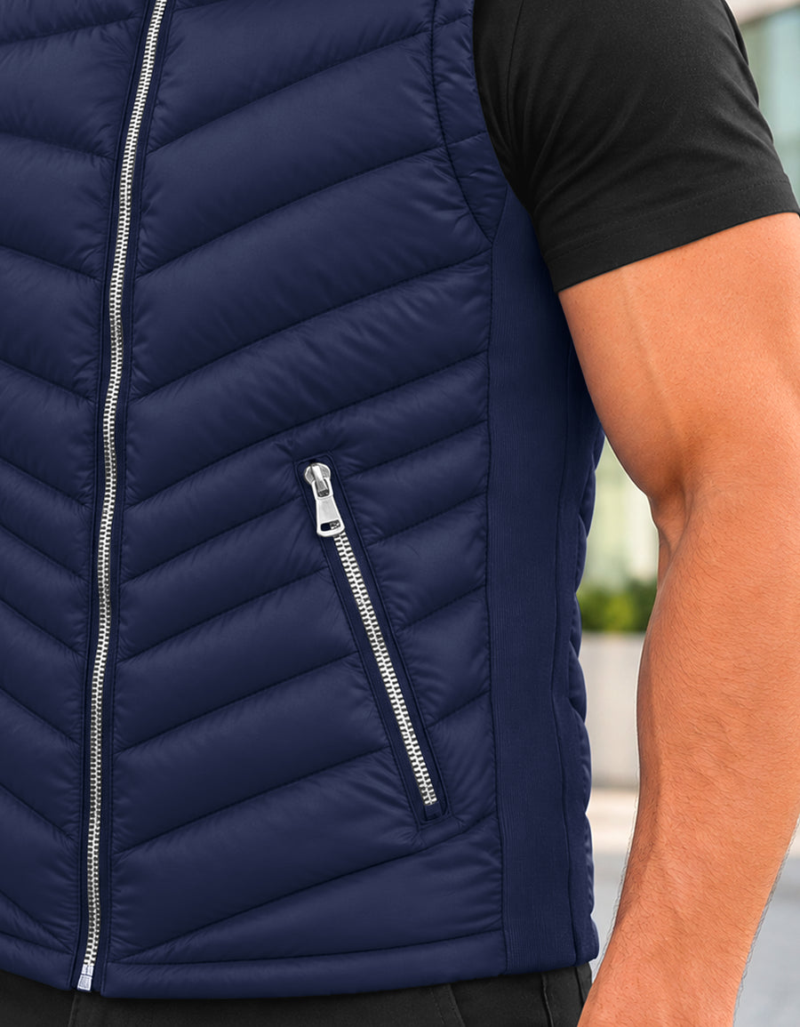 Chaleco Acolchado Hombre Ligero e Impermeable color Azul Marino