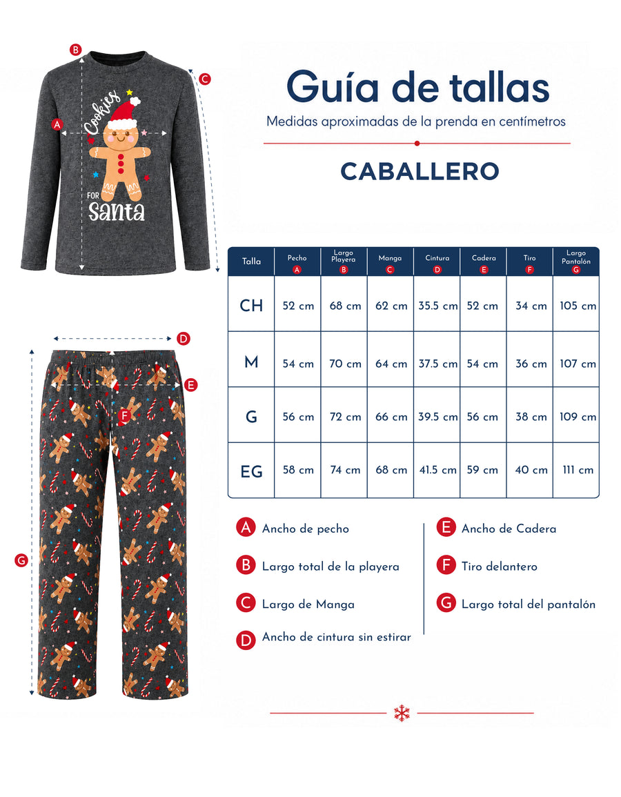 Pijama Navideña Familiar diseño Galleta de jengibre