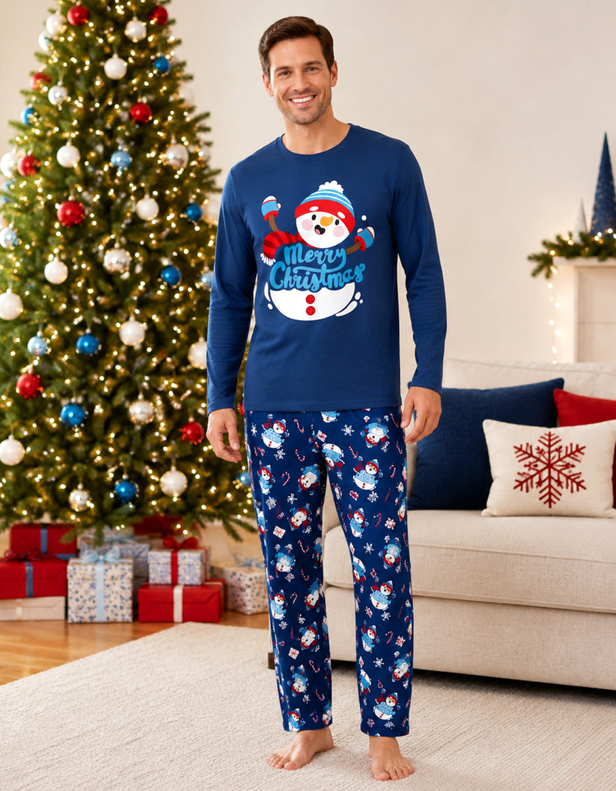 Pijama Navideña Familiar diseño Muñeco de nieve