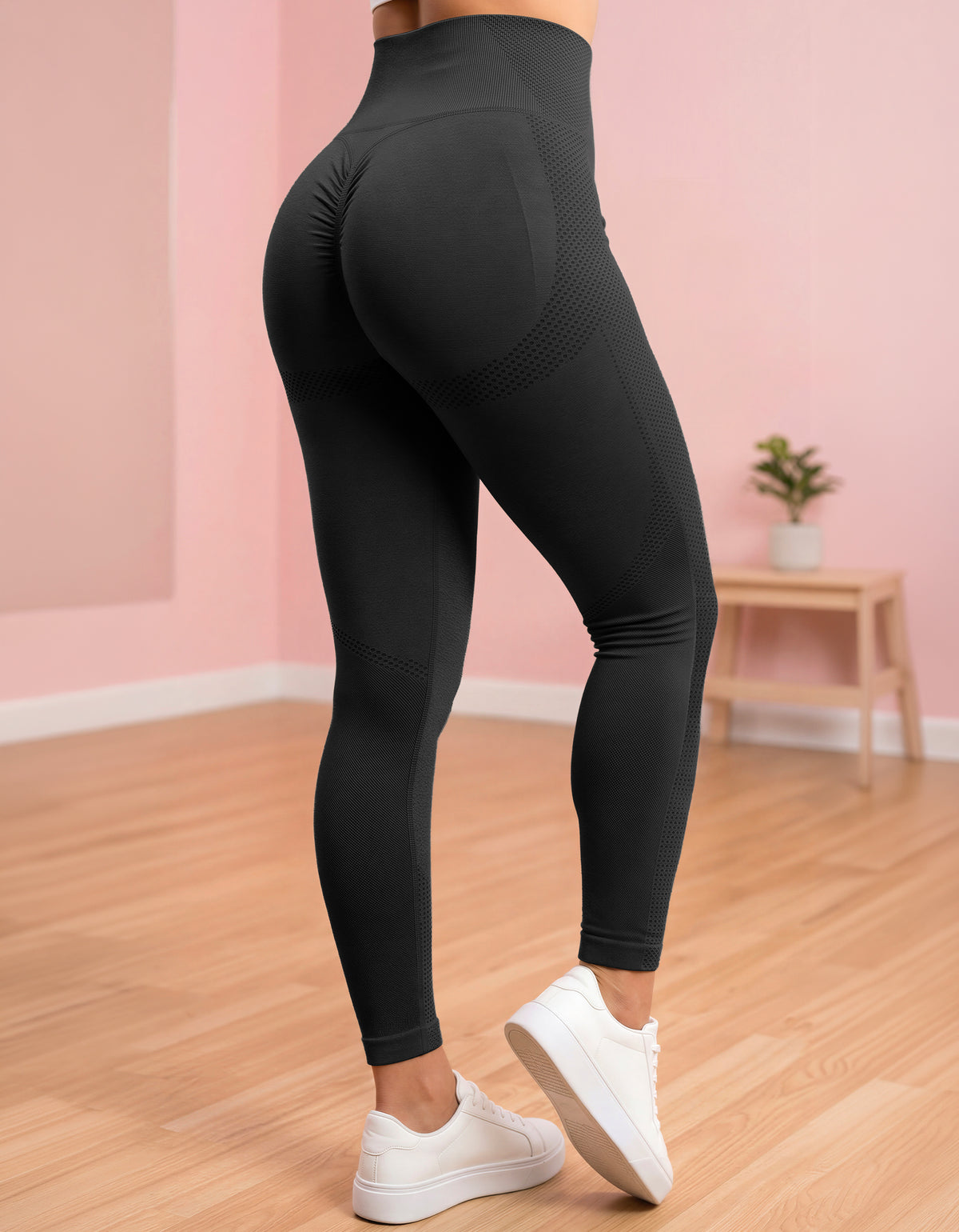 Leggings Deportivos Mujer Unitalla para Yoga y Gym · Cintura Alta color Negro