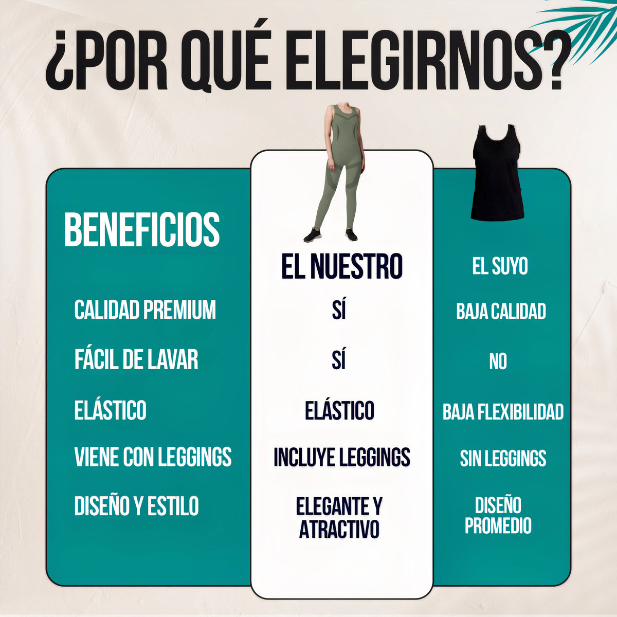 Conjunto Deportivo Mujer 2 Piezas · Top sin Mangas y Leggings sin Costuras color Verde
