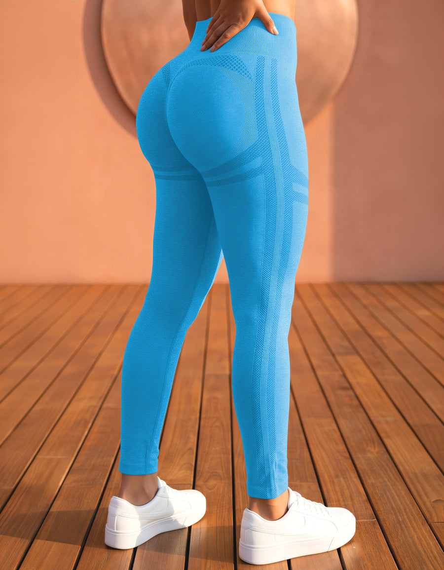 Leggings Push Up Mujer Levanta Glúteos Cintura Alta · Unitalla color Azul