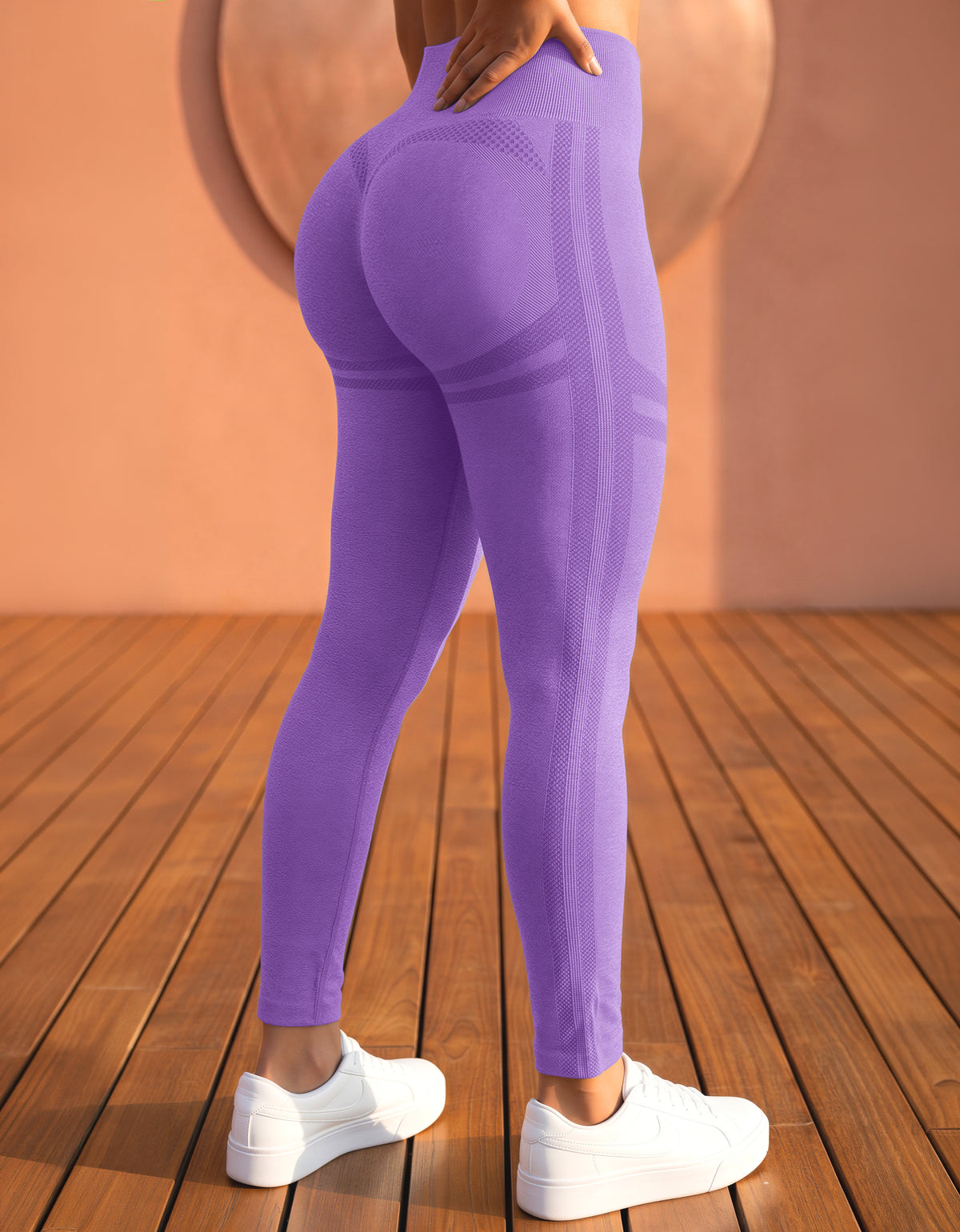 Leggings Push Up Mujer Levanta Glúteos Cintura Alta · Unitalla color Morado