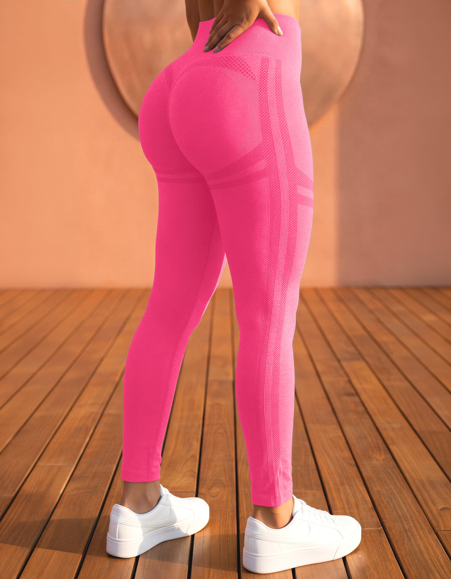 Leggings Push Up Mujer Levanta Glúteos Cintura Alta · Unitalla color Rosa