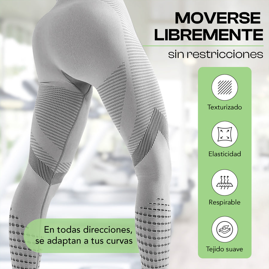 Leggings Deportivos Mujer Levanta Glúteos Sin Costuras · Cintura Alta · CH a XG color Gris