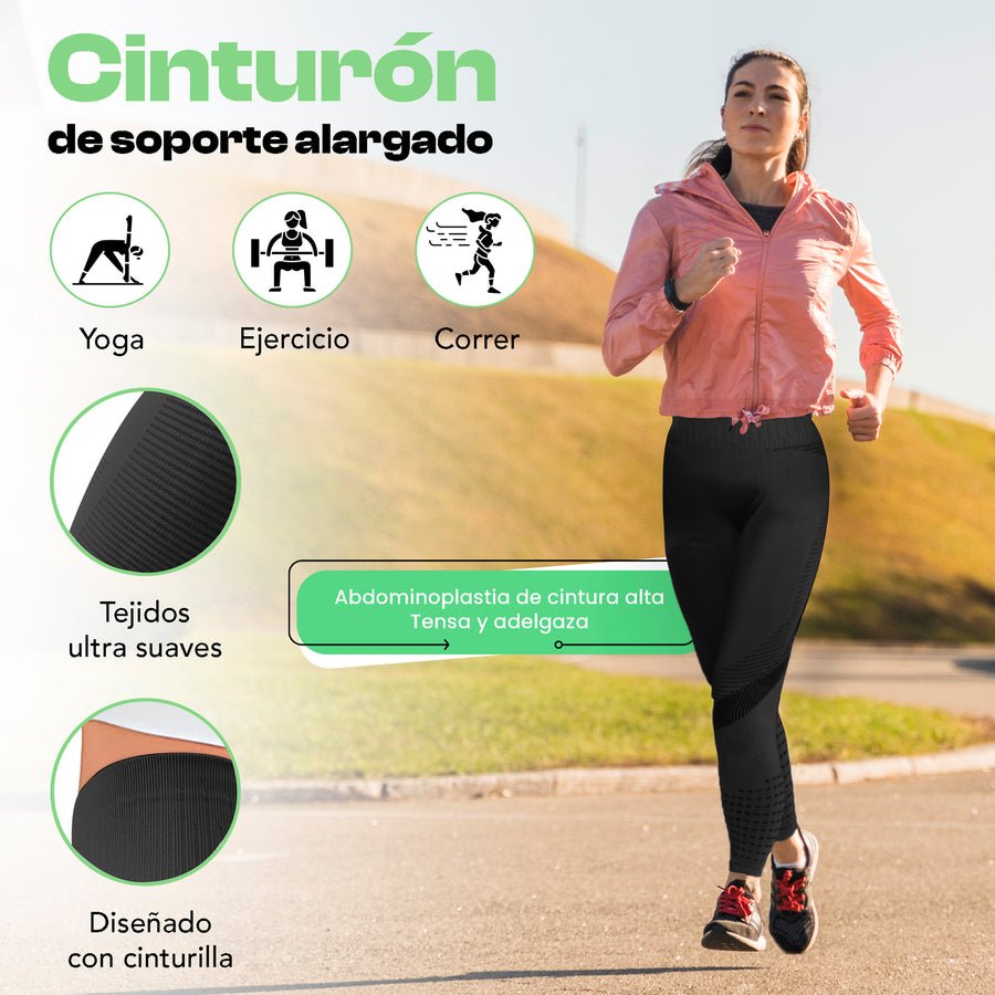 Leggings Deportivos Mujer Levanta Glúteos Sin Costuras · Cintura Alta · CH a XG color Negro