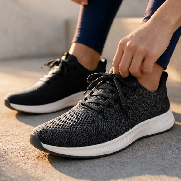 Tenis para Correr Hombre y Mujer Ligeros y Transpirables · Tallas 39 a 44 color Negro