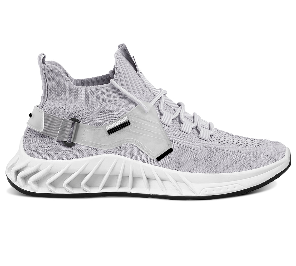 Tenis Hombre tipo Calcetín Transpirables · Suela Gruesa Amortiguada · Tallas 40 y 43 color Gris