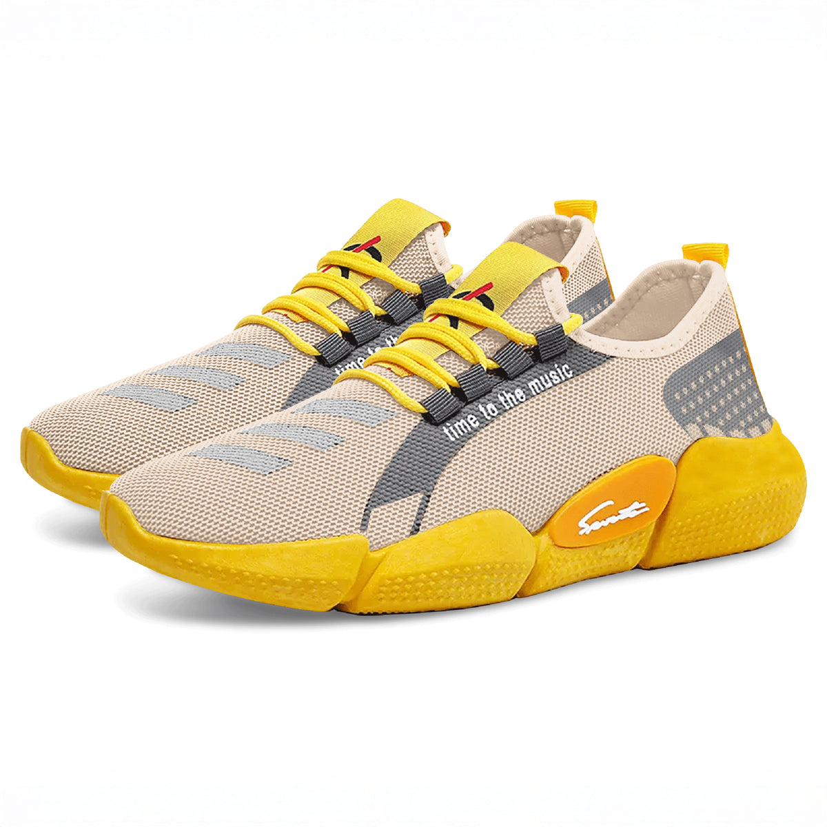 Tenis Deportivos Unisex de Malla Transpirable · Suela Ligera Antiderrapante · Tallas 39, 40 y 44 color Beige