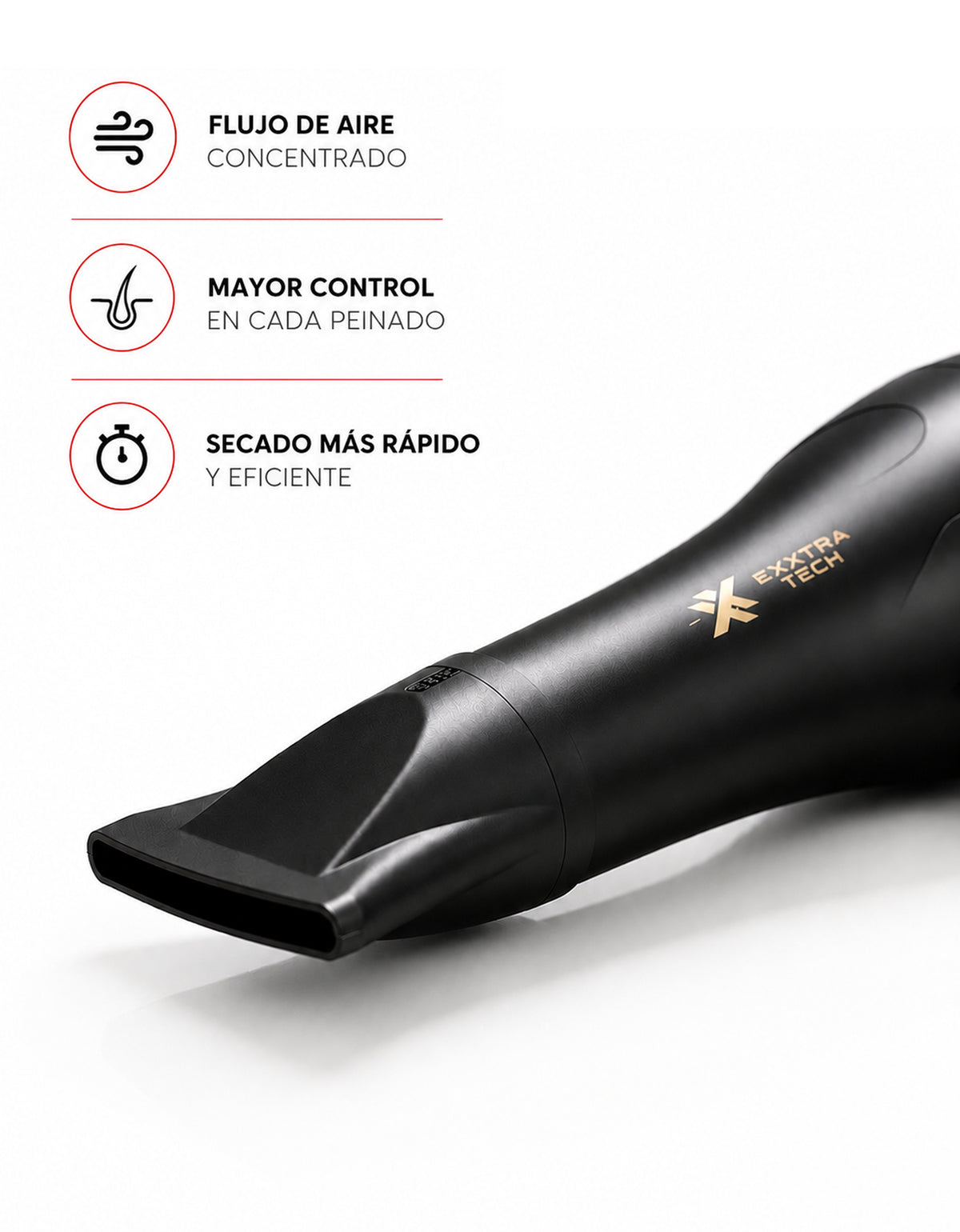 Secadora de Cabello 2000 W · Negro