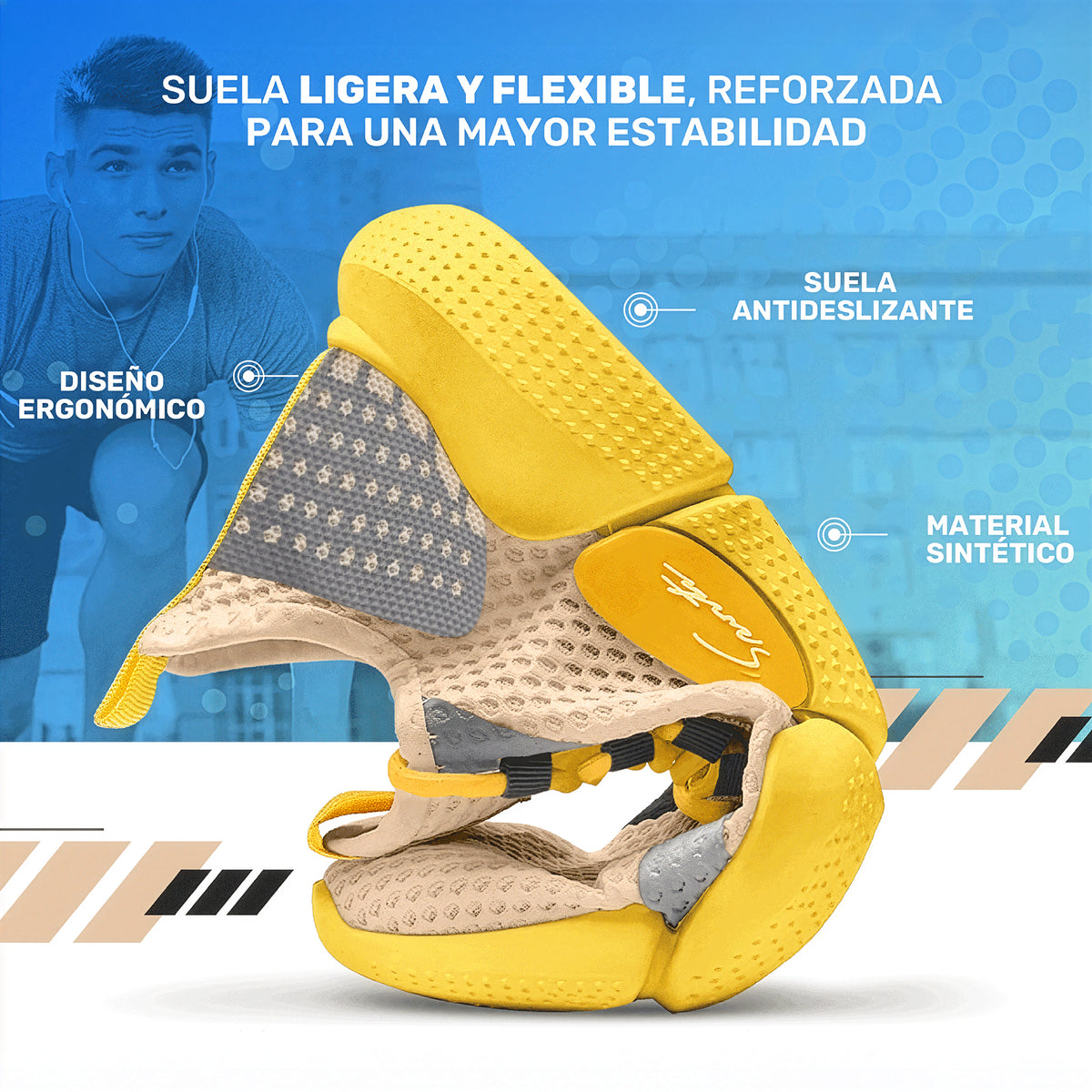 Tenis Deportivos Unisex de Malla Transpirable · Suela Ligera Antiderrapante · Tallas 39, 40 y 44 color Beige