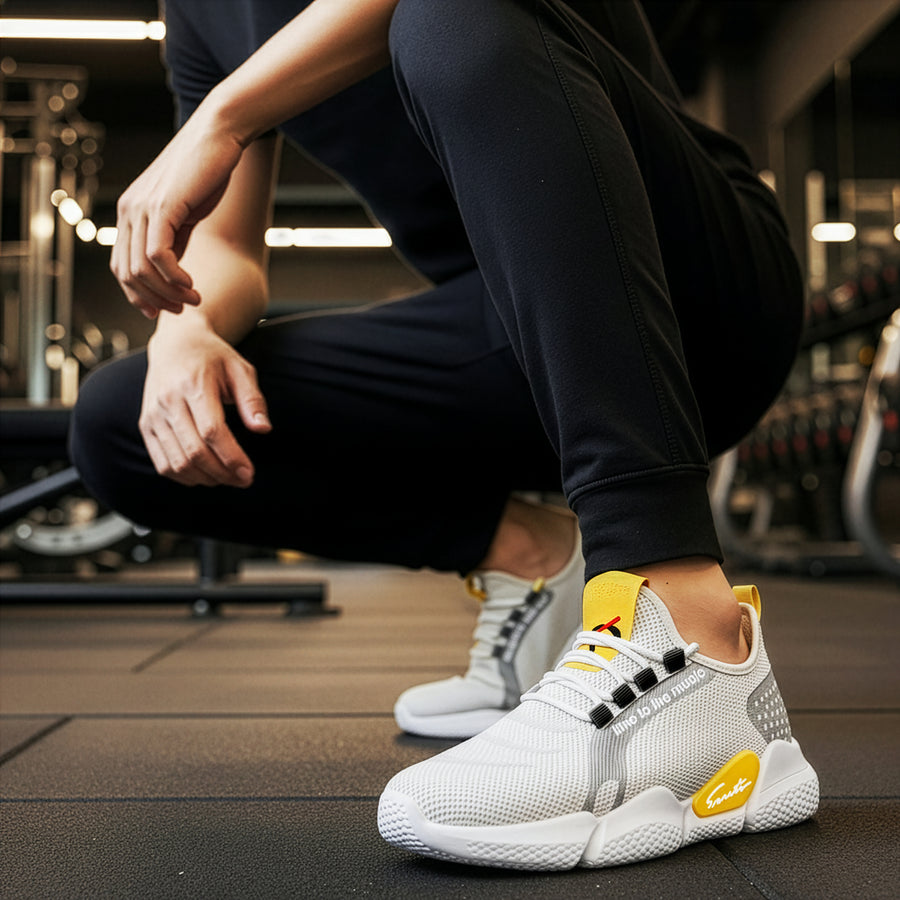 Tenis Deportivos Unisex de Malla Transpirable · Suela Ligera Antiderrapante · Tallas 39, 40 y 44 color Blanco