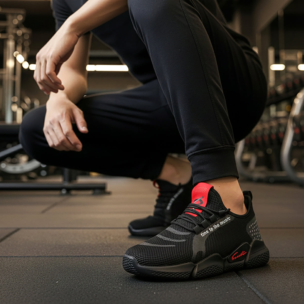 Tenis Deportivos Unisex de Malla Transpirable · Suela Ligera Antiderrapante · Tallas 39, 40 y 44 color Negro