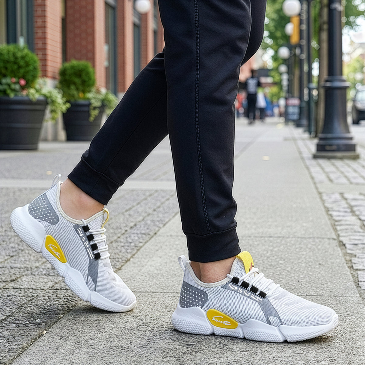 Tenis Deportivos Unisex de Malla Transpirable · Suela Ligera Antiderrapante · Tallas 39, 40 y 44 color Blanco