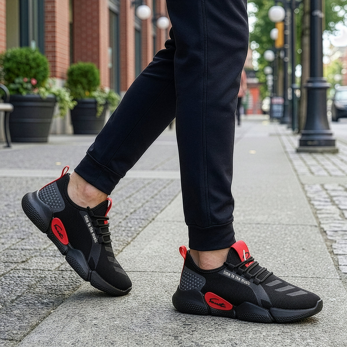 Tenis Deportivos Unisex de Malla Transpirable · Suela Ligera Antiderrapante · Tallas 39, 40 y 44 color Negro