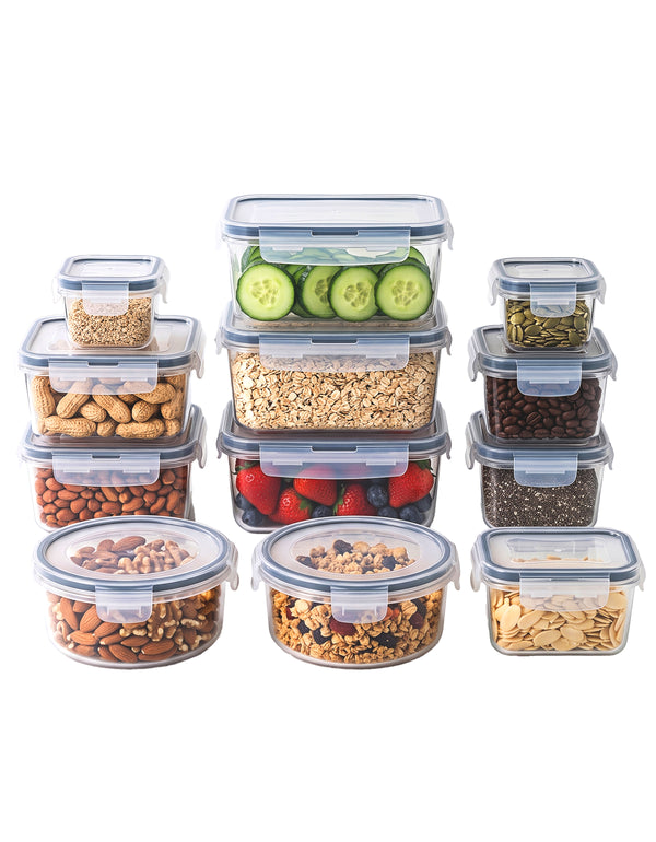 Set de 12 Recipientes Herméticos para Comida · Apilables · Libres de BPA