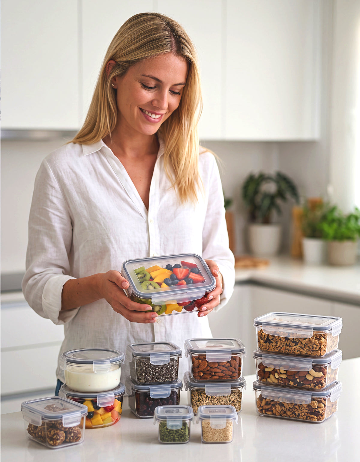 Set de 12 Recipientes Herméticos para Comida · Apilables · Libres de BPA