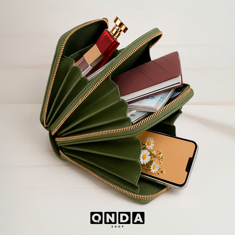 Bolsa Crossbody para Celular Mujer con Cierre y Correa Ajustable 18 × 10.5 cm color Verde
