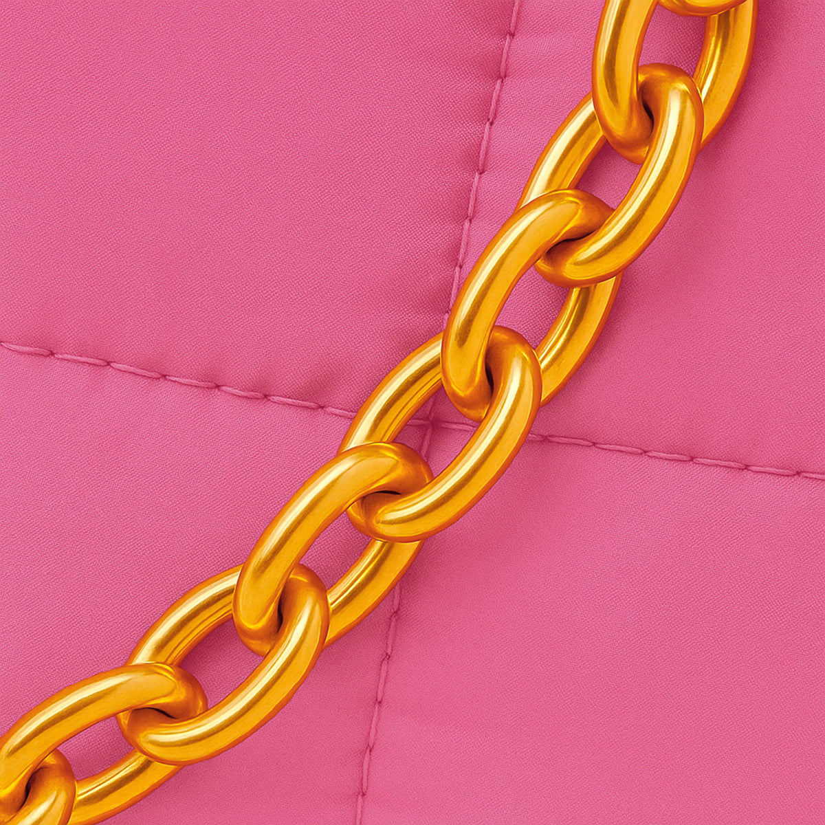 Bolsa Acolchada Mujer con Cadena Dorada · Bandolera 25 × 16 cm color Rosa