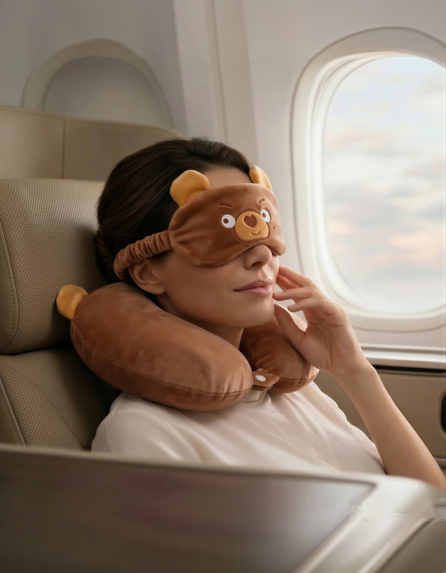 Almohada de Viaje Cervical para Cuello color Café ·2