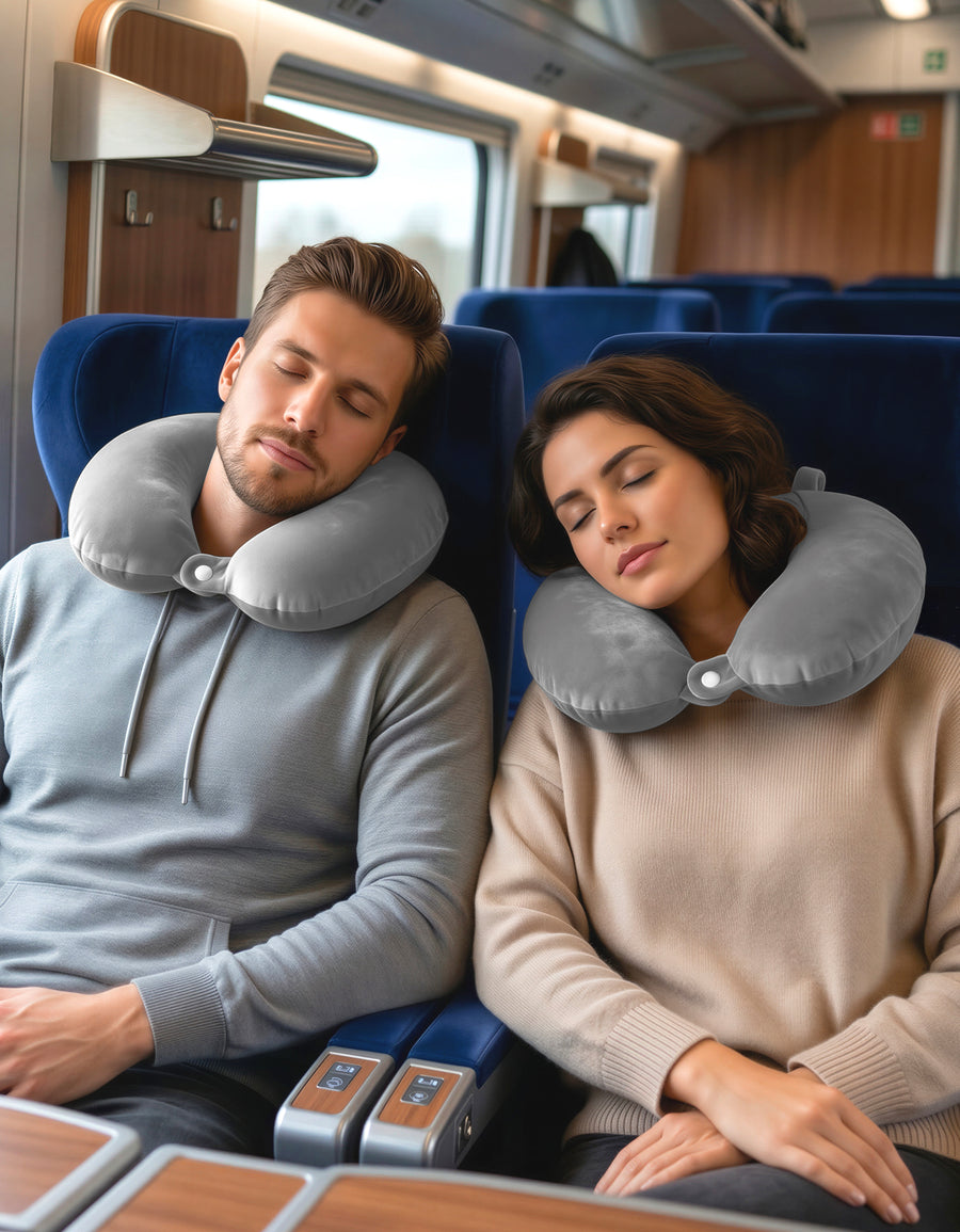 Almohada de Viaje Cervical para Cuello color Gris