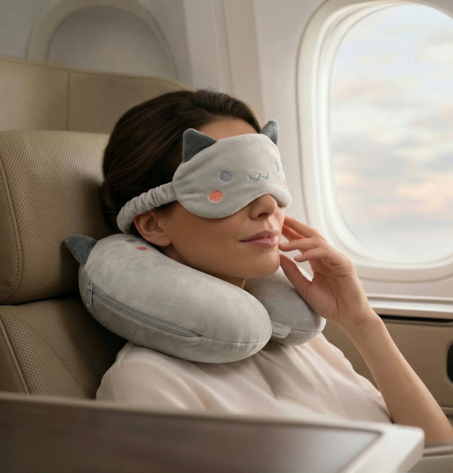 Almohada de Viaje Cervical para Cuello color Gris ·2