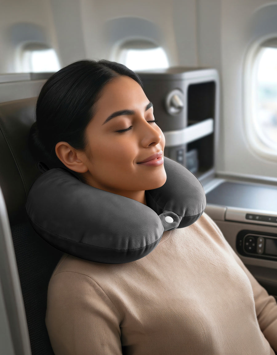 Almohada de Viaje Cervical para Cuello color Gris Oxford