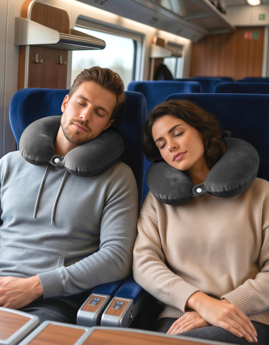 Almohada de Viaje Cervical para Cuello color Gris Oxford