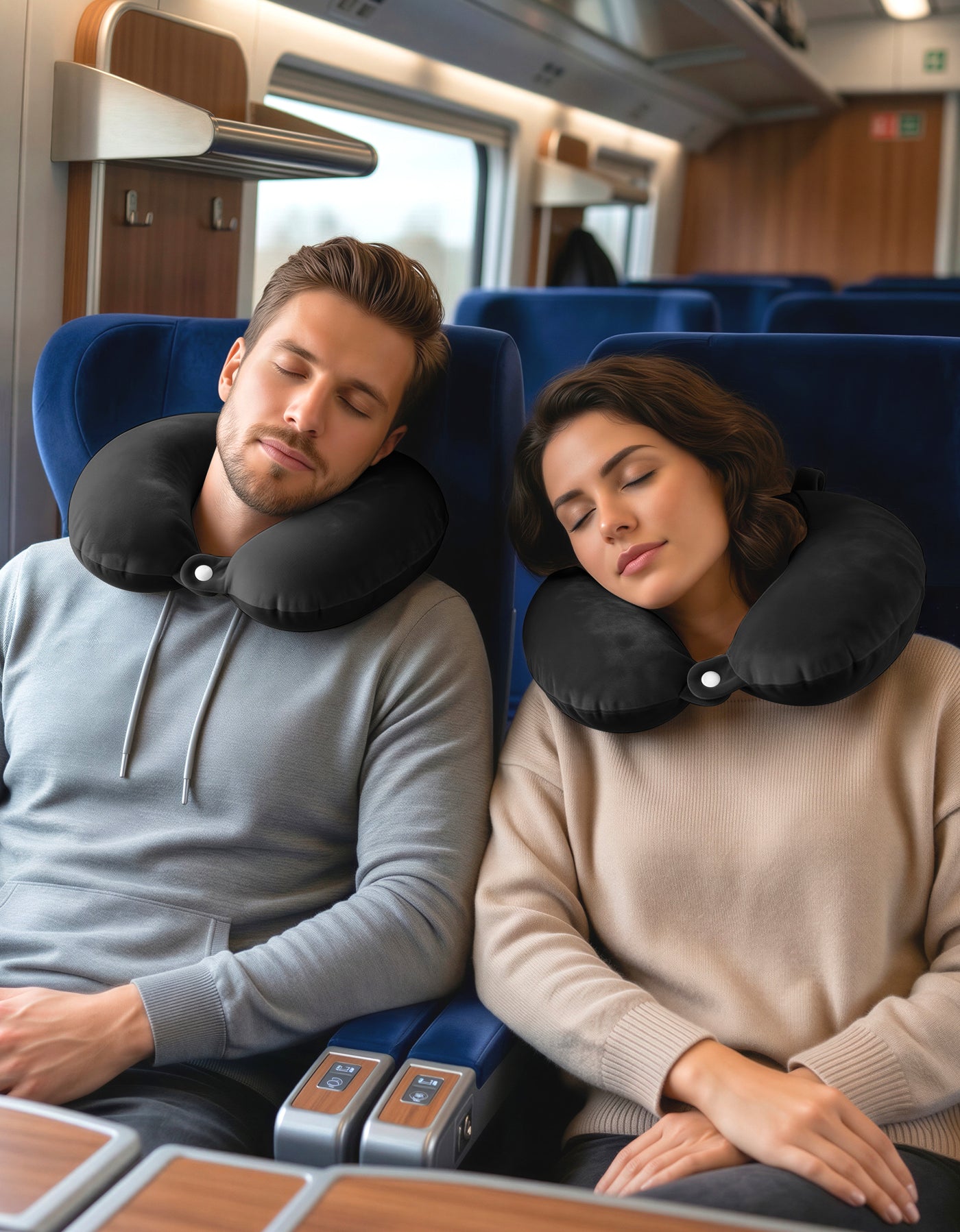 Almohada de Viaje Cervical para Cuello color Negro