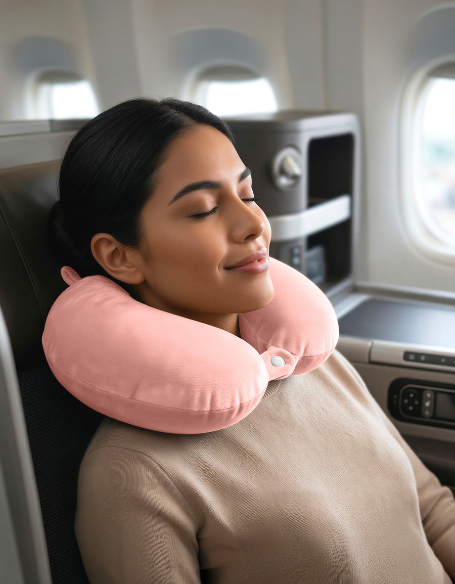Almohada de Viaje Cervical para Cuello color Rosa
